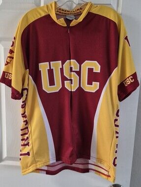 USC Men's Maroon and Gold Cycling Jersey -Adrenaline Brand Size Large